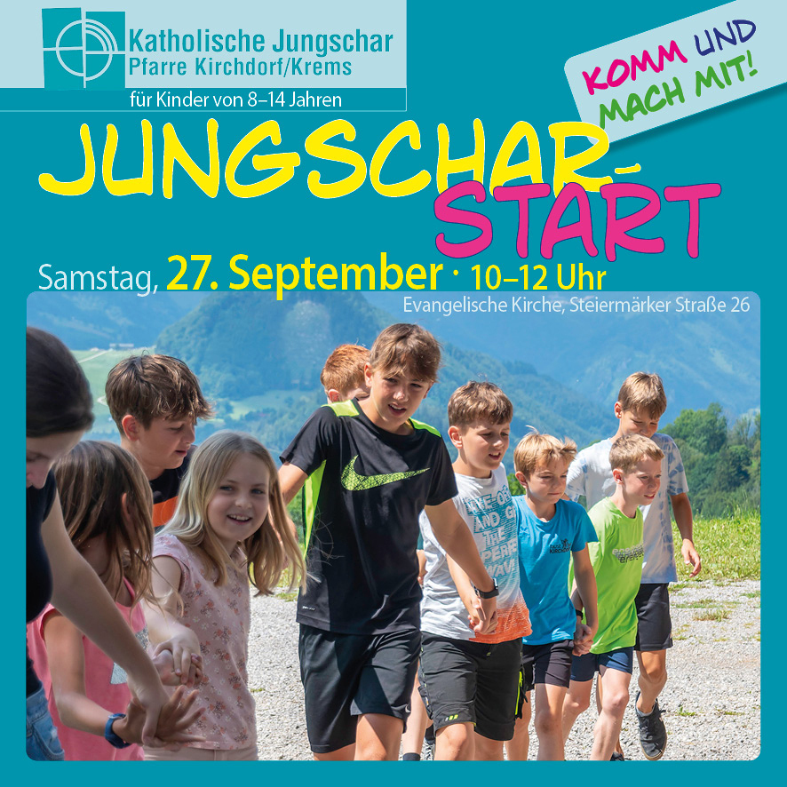 Einladung zum Jungscharstart am 27. September 2025 von 10-12 Uhr in der Evangelischen Kirche Kirchdorf