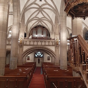 Virtuelle Kirchenführung / Pfarrarchiv Hirschbach Blick Richtung Empore mit Orgel
